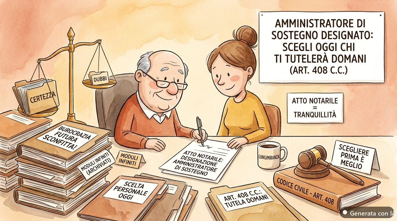 Amministratore di sostegno designato: scegliere oggi chi ti tutelerà domani (art. 408 c.c.)
